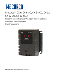 Thumbnail of document Manual - CX-6/CX-12-NO2 Nitrogen Dioxide Monitor